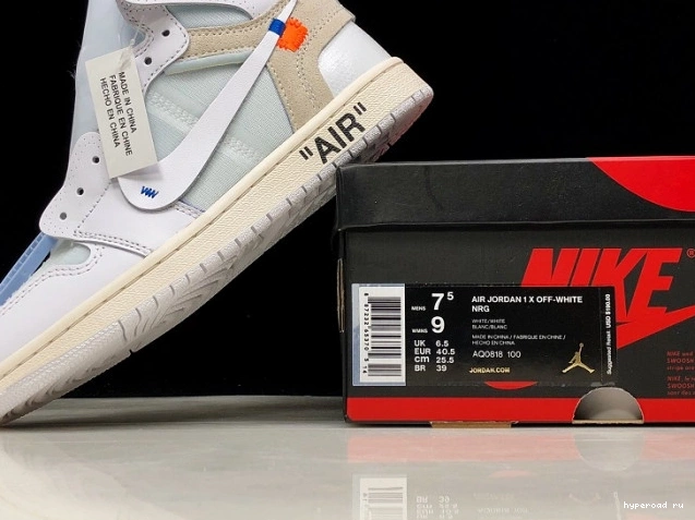 1 AQ0818-100 Air High Off-White White Retro Jordan 0630